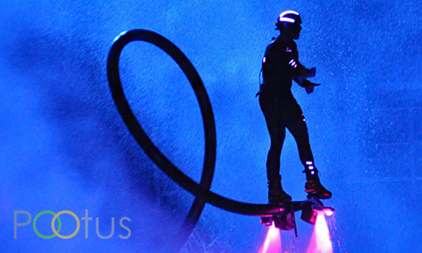 Flaying man at Sea World, San Diego, USA